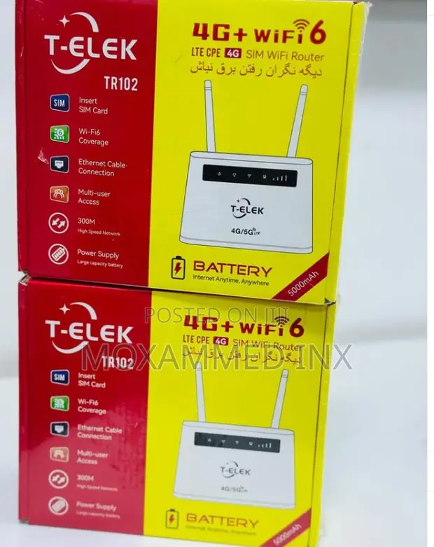 Telek 4G+ WiFi 6 LTE CPE 4G SIM WiFi Router - 1
