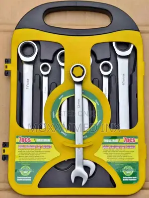 7-Piece Industrial Ratchet Wrench Set (6-19mm)