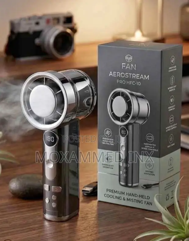 Aerostream Pro HFC-10 Handheld Cooling and Misting Fan - 1