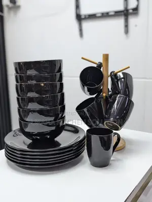 Royalty Dinner Set 18pcs Black Ceramic