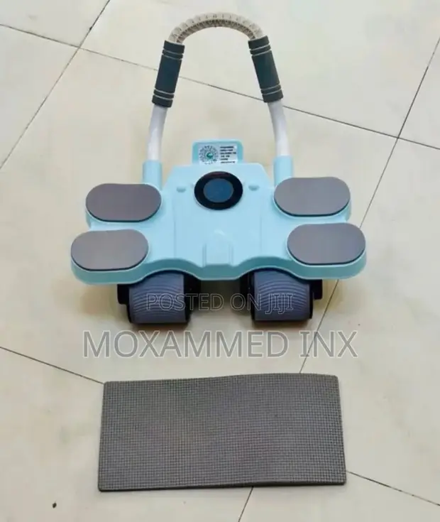Four-Wheeled Abdominal Exercise Roller with Elbow Supports - 1