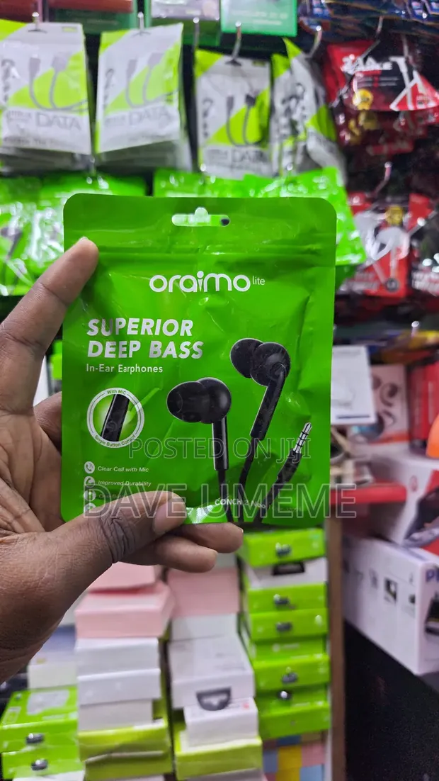Oraimo Wired Earphones - Deep Bass, Call Ready - 1