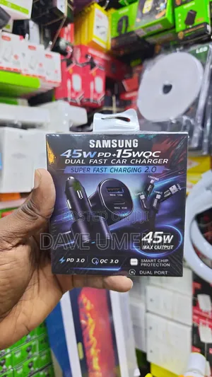 Samsung 45W Super Fast Car Charger (Type-C & USB)
