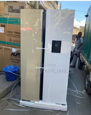 Hisense Side-by-Side Fridge (508L) with Water Dispenser