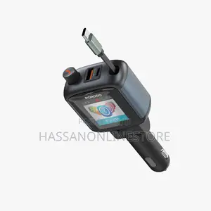 Porodo Voltrush Multi-Port USB Car Charger with TFT Display