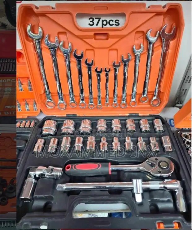 37-Piece Chrome Vanadium Socket Wrench Set - 1