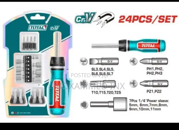 Total Tools 24-Piece Ratchet Screwdriver Set - 1