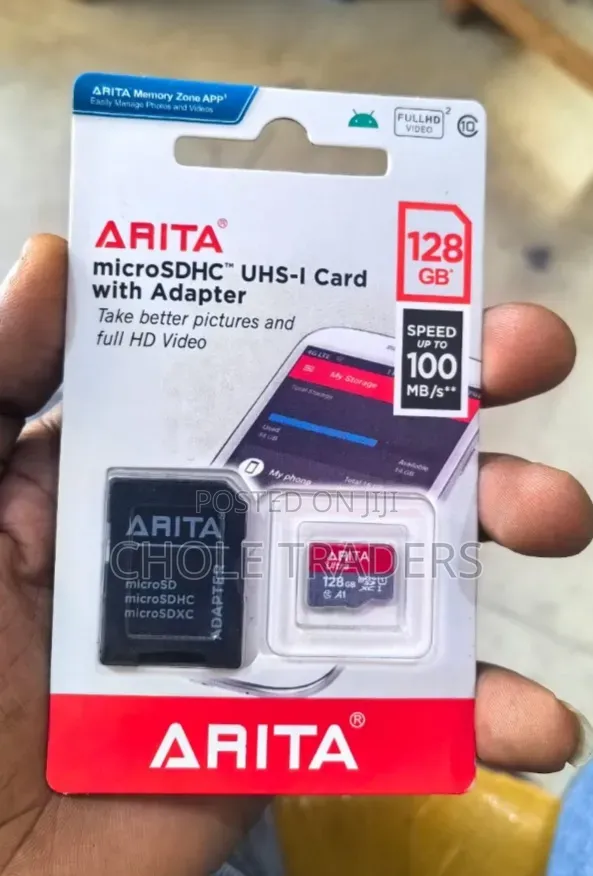 Kadi ya Kumbukumbu ya Arita 128GB na Adapta - 1