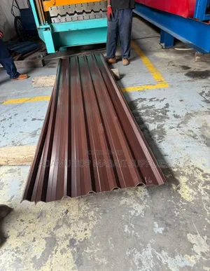 Dark Coffee Color Wide Rib Roofing Sheet