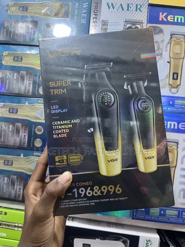 VGR 2-in-1 Mashine ya Kukata Nywele na Kuchongea (Inachaji) - 1