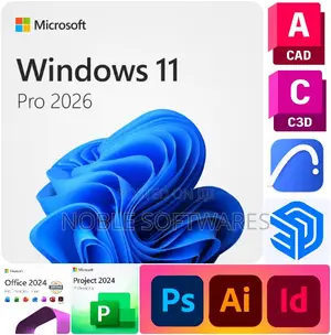 Windows 11 Pro + 3D Modeling, Office, Project, Adobe Suite