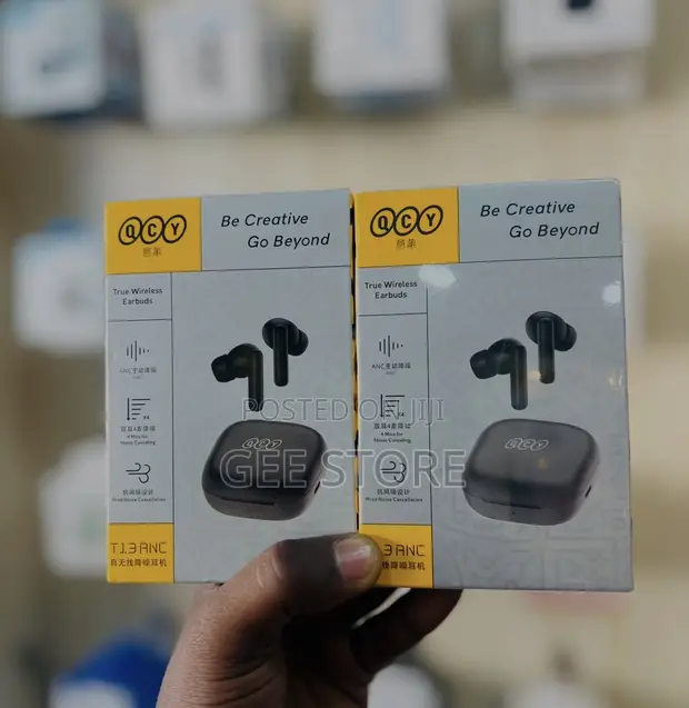 QCY T13 ANC Earbuds - Black - 1