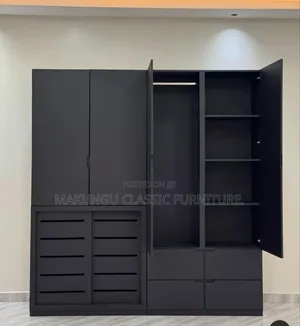 Woodstock 4-Door Wardrobe - Multi Black