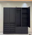 Woodstock 4-Door Wardrobe - Multi Black - 2