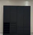 Woodstock 4-Door Wardrobe - Multi Black - 3
