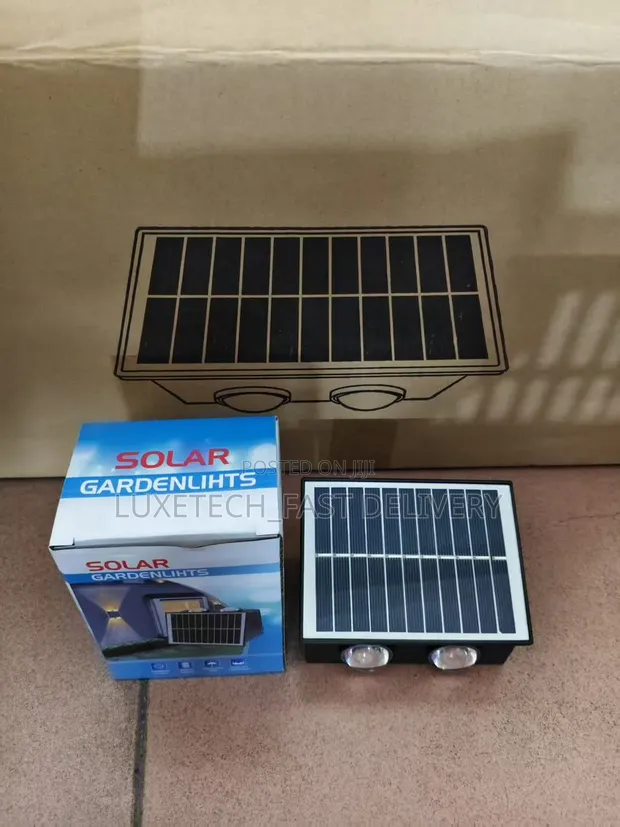 Up and Down LED Solar Garden Wall Light with 4 Bulbs - 1