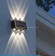 Waterproof Outdoor Solar Up and Down Wall Light (6 Bulbs) - 2
