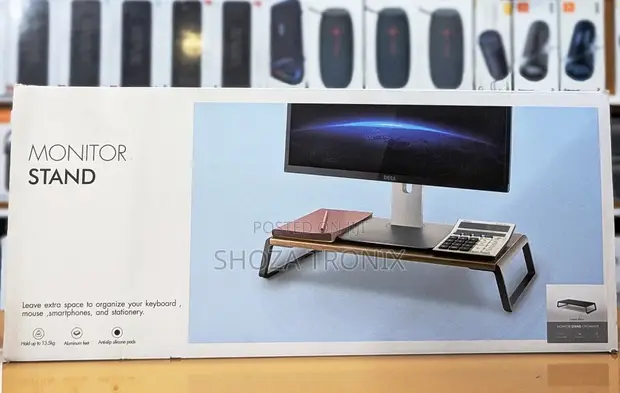 Monitor Stand - Wood & Steel - 1