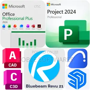 Microsoft Office + Project Pro + 3D Modeling Software Suite