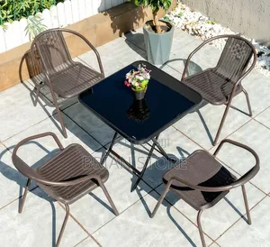 Foldable Table and 4 Beach Chairs Set