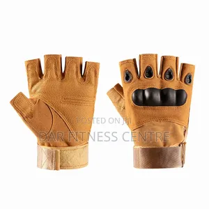Black Tactical Hard Knuckle Half-Finger Gloves