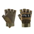Black Tactical Hard Knuckle Half-Finger Gloves - 3