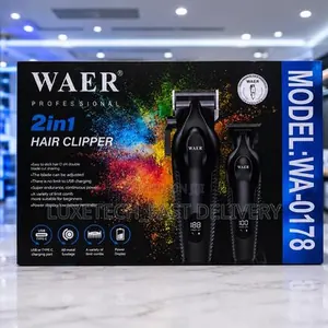 Waer Professional 2-in-1 Hair Clipper and Trimmer Set WA-0178