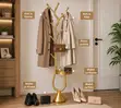 Luxury Gold Coat Bag Stand Rack - Modern Home Organizer - 2
