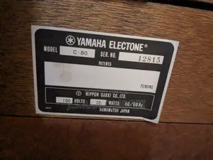 Yamaha Electone C-80 Electronic Organ