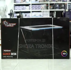 Porodo Gaming Desk with RGB Light and Mouse Pad