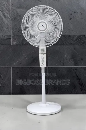 Dolphin Stand Fan 18" Nyeupe