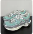 Chanel Silver Metallic CC Logo Sneakers - 3