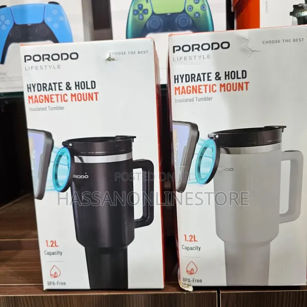 Porodo Lifestyle Hydrate & Hold Magnetic Mount Tumbler 40oz - 1