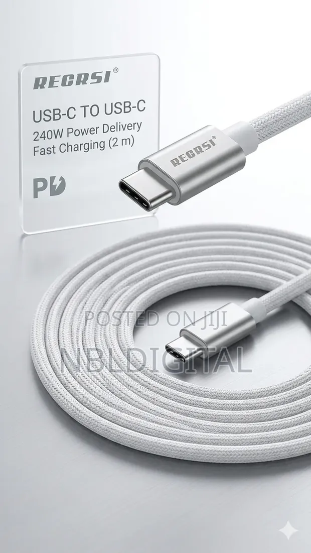RECRSI 240W USB-C to USB-C Cable (2m) - Brand New - 1