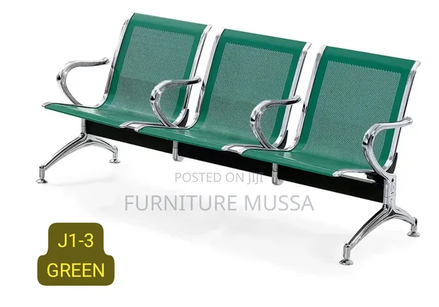 Modern 3-Seater Waiting Chairs - Brand New - 1