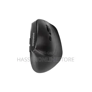 Porodo Vertical 4000 DPI Wireless Mouse - Black