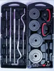58kg Chrome Barbell & Dumbbell Set - 3