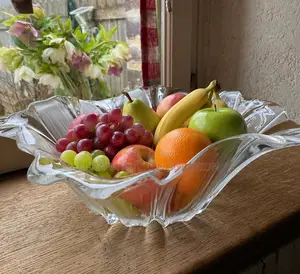 Royalty Brand Glass Salad/Fruit Bowl