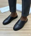 Ferragamo Loafers - Men's Black Leather Shoes - 1