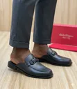 Ferragamo Loafers - Men's Black Leather Shoes - 2