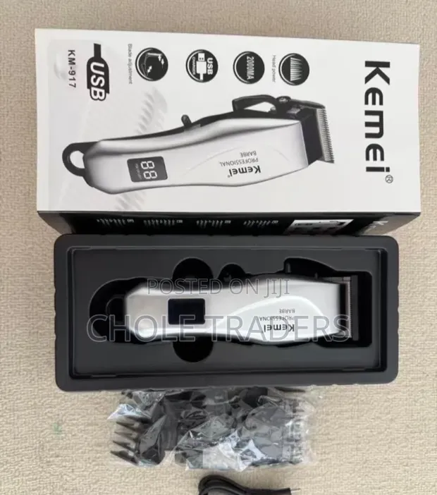 Rechargeable Kemei KM-917 Hair Clipper Kit - 1