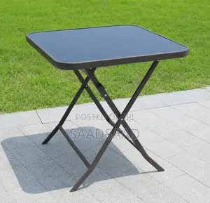 Brand New Square Glass Top Table for 4