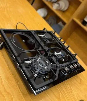 Brinax Table Top 4-Plate Stove (3 Gas + 1 Electric)