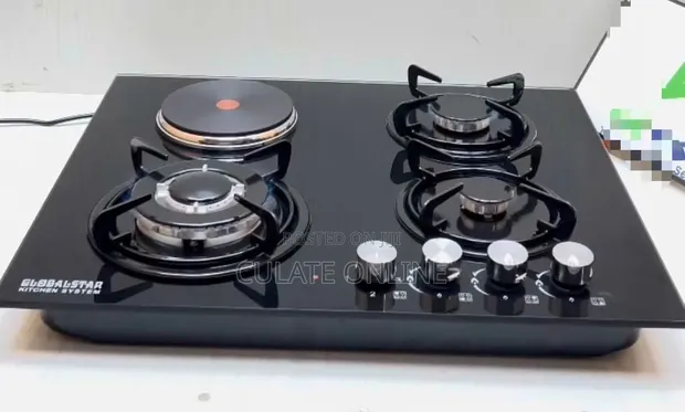 Global Star Table Top 4-Plate Stove (3 Gas, 1 Electric) - 1
