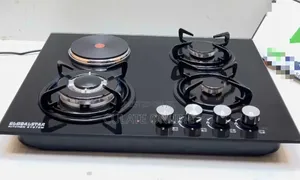 Global Star Table Top 4-Plate Stove (3 Gas, 1 Electric)