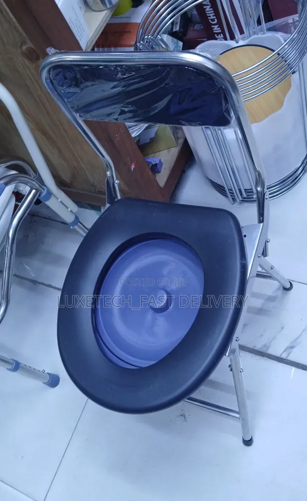 Stainless Steel Portable Commode Chair for Elderly & Patients - 1