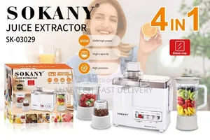 Sokany Juicer 4-in-1 (Blender, Grinder, Mincer - 800W)