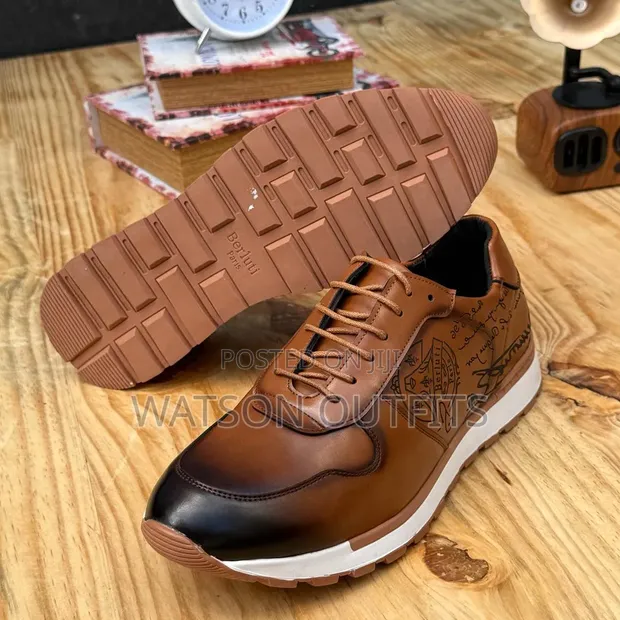 Viatu vya Ngozi vya Berluti & Timberland vya Wanaume Asili - 1