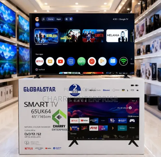 Globalstar 65" UHD Frameless Smart TV with Bluetooth - 1