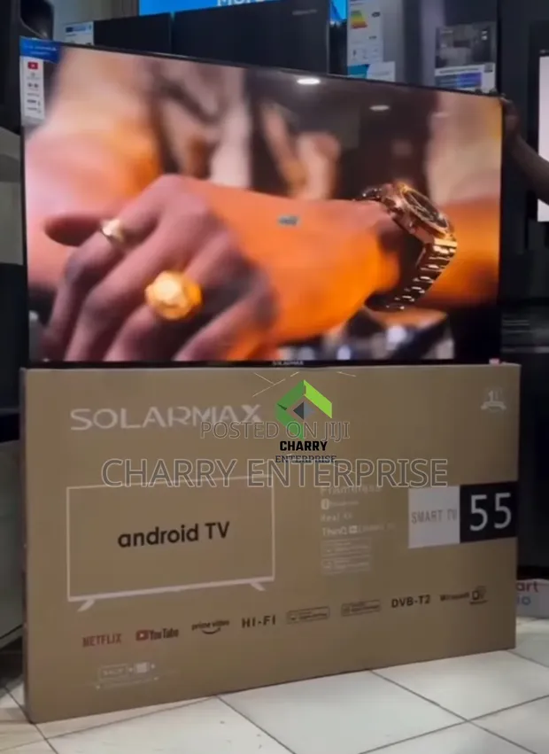 Solarmax 55 Inch Smart UHD Android TV Frameless Bluetooth - 1